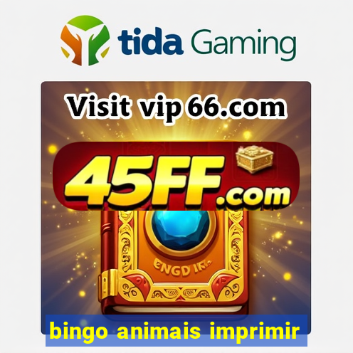 bingo animais imprimir
